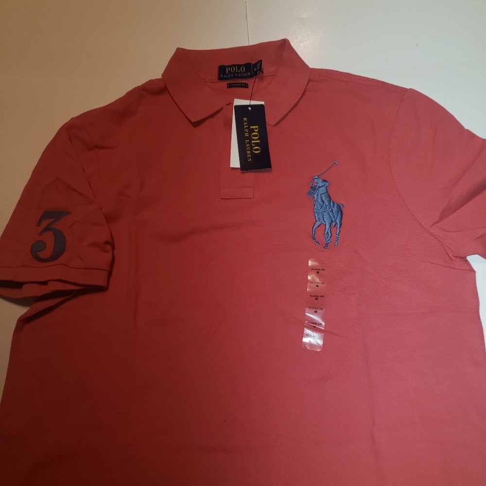 Ralph Lauren Big Pony Mesh Polo Shirt Red